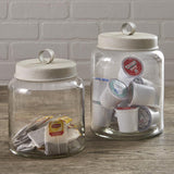 Antique White Glass Jar Set-Lange General Store