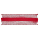 Arendal Red Stripe Fringed Table Runner-Lange General Store