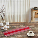 Arendal Red Stripe Fringed Table Runner-Lange General Store