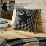 Black Check Star Pillow 12x12-Lange General Store