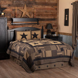 Black Check Star Queen Quilt-Lange General Store