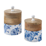 Blue Floral Canister Set-Lange General Store