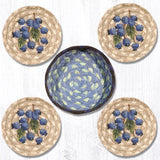 Blueberry Braided Coaster Set-Lange General Store