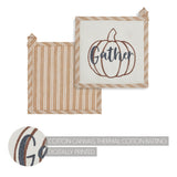 Bountifall Pumpkin Pot Holder Trivet Set-Lange General Store