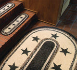 Briarwood Black Star Oval Braided Rugs - Lange General Store