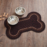 Brick Raven Dog Bone Braided Rug-Lange General Store