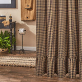 Bridgeton Black Ruffled Shower Curtain-Lange General Store