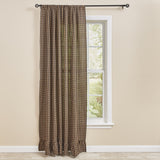 Bridgeton Black Ruffled Single Panel Curtain-Lange General Store