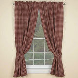 Sturbridge Wine Short Panel Curtains-Lange General Store