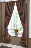 Sturbridge Wine Star Long Single Panel Curtain-Lange General Store