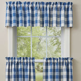 Wicklow Blue Buffalo Check Valance-Lange General Store