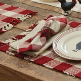 Buffalo Garnet Check Napkins-Lange General Store