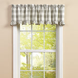 Buffalo Grey Check Ruffled Valance-Lange General Store