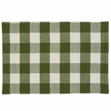 Wicklow Sage Check Backed Placemats-Lange General Store