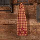 Burgundy Star Button Loop Towel-Lange General Store