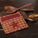 Pot Holder - Burgundy Star-Lange General Store