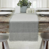 Burlap Dove Grey Fringed Table Runners - Lange General Store