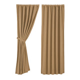 Burlap Natural Blackout Panel Curtain-Lange General Store