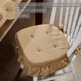 Burlap Natural Ruffled Chair Pad-Lange General Store