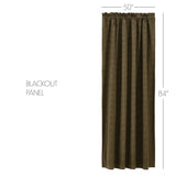 Tea Cabin Green Plaid Blackout Panel Curtain-Lange General Store