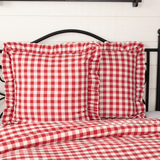 Annie Red Buffalo Check Euro Sham-Lange General Store