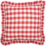 Annie Red Buffalo Check Pillow-Lange General Store