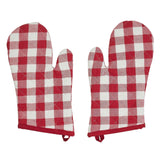 Cherry Ann Check Oven Mitt-Lange General Store