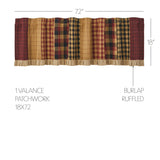 Correll Patchwork Valance-Lange General Store