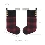 Cumberland Red Black Plaid Stocking-Lange General Store