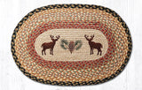 Deer Pinecone Braided Rug-Lange General Store