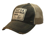 Distressed Trucker Cap - Terrible Idea-Lange General Store