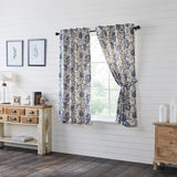 Dorsey Navy Short Panel Curtains-Lange General Store