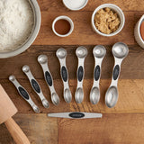 Dual-Sided Magnetic Measuring Spoons with Leveler-Lange General Store