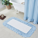 Dusk Blue Buffalo Check Bath Mat-Lange General Store