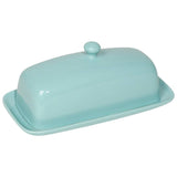 Eggshell Blue Rectangular Butter Dish-Lange General Store