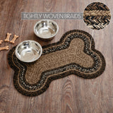 Espresso Dog Bone Braided Rug-Lange General Store