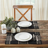 Exton Black Tan Plaid Placemat Set of 2-Lange General Store