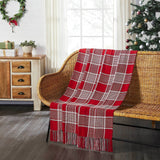 Exton Red Plaid Throw-Lange General Store