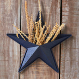 Faceted Metal Star Blue Wall Hanging w/Pocket-Lange General Store