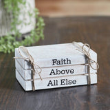 Faith Above All Else Faux Book Stack-Lange General Store