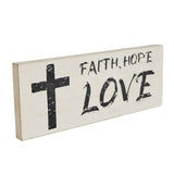 Faith Hope Love Wooden Sign-Lange General Store