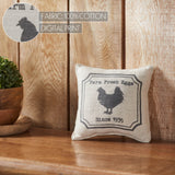 Farm Fresh Eggs Chicken Silhouette Mini Pillow 6x6-Lange General Store