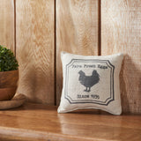 Farm Fresh Eggs Chicken Silhouette Mini Pillow 6x6-Lange General Store