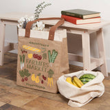 Farmers Market Large Burlap Shopping Bag-Lange General Store