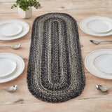 Farmstead Black Braided Table Runner-Lange General Store