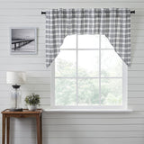 Farmstead Black Plaid Swag Curtains-Lange General Store