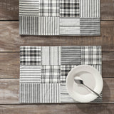 Farmstead Black Quilted Placemat Set of 2-Lange General Store