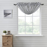 Farmstead Black Ticking Stripe Balloon Valance-Lange General Store