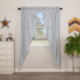 Sawyer Mill Blue Plaid Long Prairie Curtains-Lange General Store