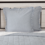 Sawyer Mill Blue Ticking Stripe Fabric Euro Sham-Lange General Store